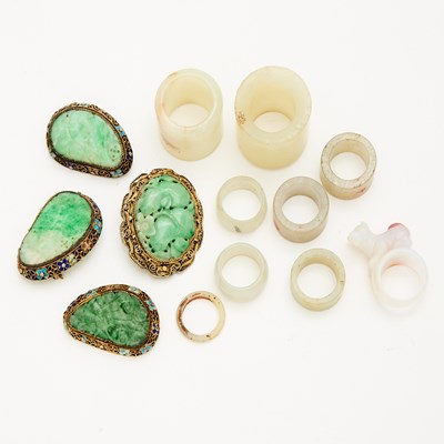 Lot 294 - Group of Faux Jade Costume Jewelry