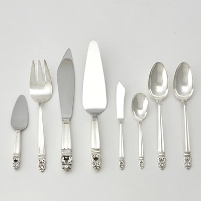 Lot 126 - International Silver Co. Sterling Silver 'Royal Danish' Pattern Flatware Service