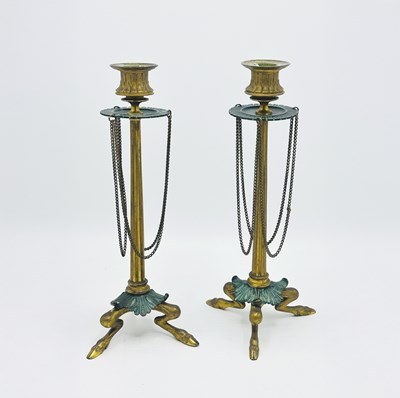 Lot 1188 - Pair of Napoleon III Gilt Bronze Candlesticks