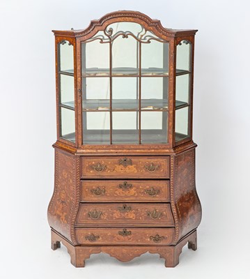 Lot 257 - Dutch Rococo Marquetry Inlaid Mahogany Cabinet