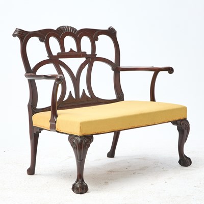 Lot 320 - George II Upholstered Mahogany Settee
