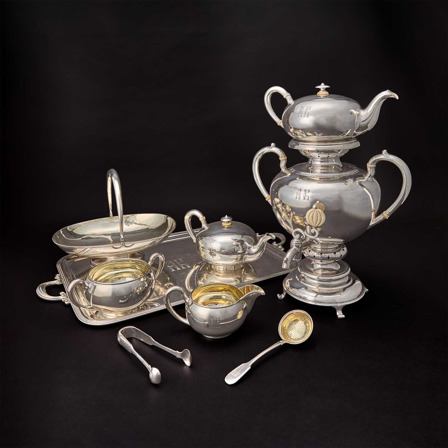 Lot 108 - Russian Silver Tea Service