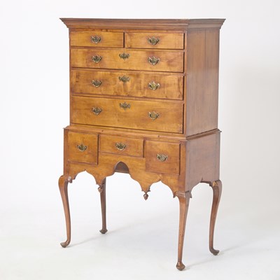 Lot 292 - Queen Anne Maple High Chest