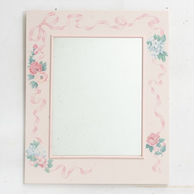 Lot 47 - Pink Painted Decorative Mirror