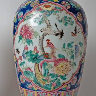 Lot 522 - Pair of Chinese Porcelain Vases Mounted into Lamps