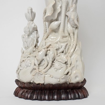 Lot 523 - Pair of Blanc de Chine Porcelain Figures of Cranes