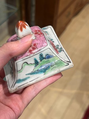 Lot 524 - Chinese Five-Piece Enameled Porcelain Garniture