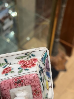 Lot 524 - Chinese Five-Piece Enameled Porcelain Garniture
