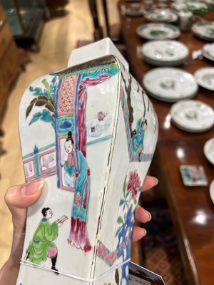 Lot 524 - Chinese Five-Piece Enameled Porcelain Garniture