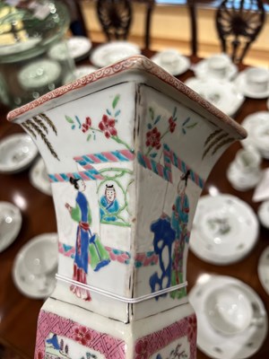 Lot 524 - Chinese Five-Piece Enameled Porcelain Garniture