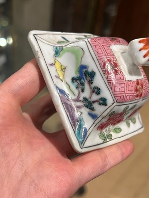 Lot 524 - Chinese Five-Piece Enameled Porcelain Garniture