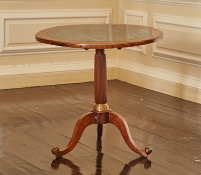 Lot 526 - Louis XVI Marble Inset Mahogany Tilt Top Gueridon