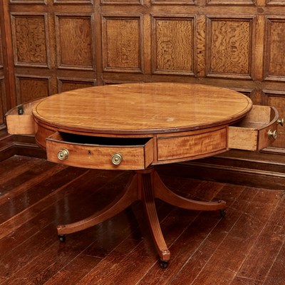 Lot 529 - Regency Mahogany Drum Table