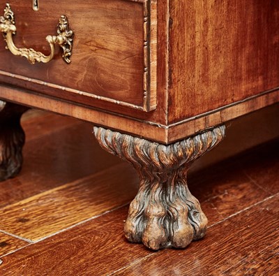 Lot 535 - George III Style Leather-Inset Mahogany Partner's Pedestal Desk
