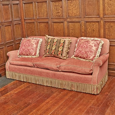 Lot 540 - Pair of Modern Fringed Sofas