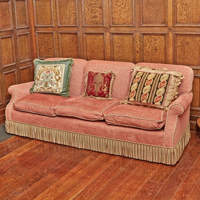 Lot 540 - Pair of Modern Fringed Sofas