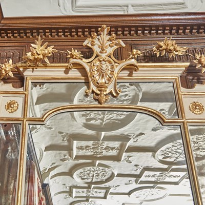Lot 543 - Pair of Continental Painted and Parcel Gilt Mirrors