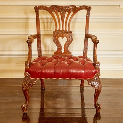Lot 545 - Set of Four Irish George II Style Mahogany Armchairs