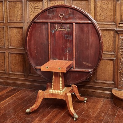 Lot 546 - Regency Brass Inlaid Parcel Gilt Rosewood Center Table