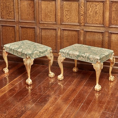 Lot 560 - Pair of George II style Giltwood Stools