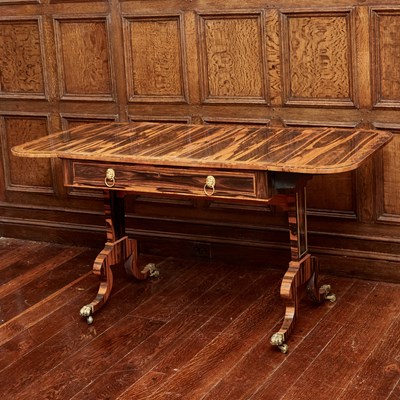 Lot 567 - Regency Calamander and Yew Wood Sofa Table