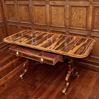 Lot 567 - Regency Calamander and Yew Wood Sofa Table
