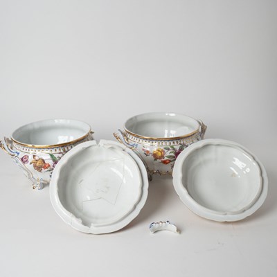 Lot 569 - Pair of Nymphenburg Porcelain Covered Small Tureens