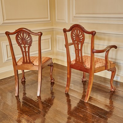 Lot 570 - Set of Eighteen George III Style Mahogany Dining Chairs
