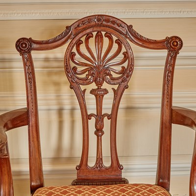 Lot 570 - Set of Eighteen George III Style Mahogany Dining Chairs