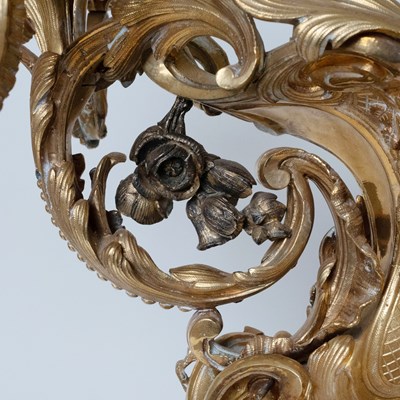 Lot 572 - Monumental Louis XV Style Patinated and Gilt-Bronze Centerpiece