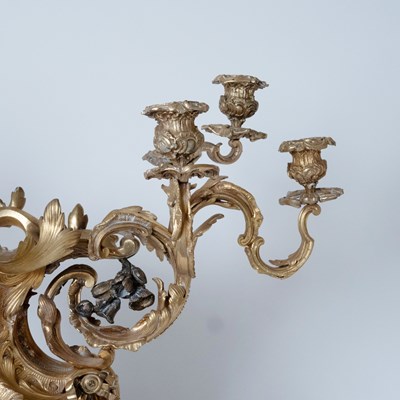 Lot 572 - Monumental Louis XV Style Patinated and Gilt-Bronze Centerpiece