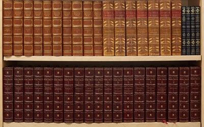 Lot 583 - A library of finely bound books, including sets of Poe, Dickens, and Twain