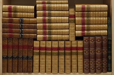 Lot 583 - A library of finely bound books, including sets of Poe, Dickens, and Twain