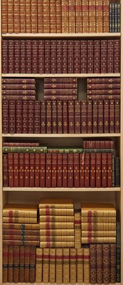 Lot 583 - A library of finely bound books, including sets of Poe, Dickens, and Twain