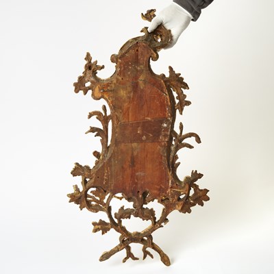 Lot 589 - Pair of George III Gilded Papier Mache Two-Light Girandoles