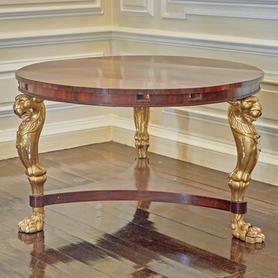 Lot 590 - Regency Style Parcel-Gilt Rosewood Center Table