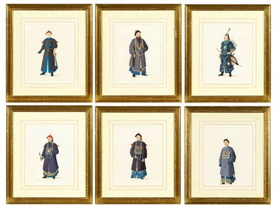 Lot 609 - Set of Six Chinese Pith Paintings