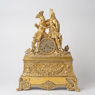 Lot 643 - Louis Philippe Gilt-Bronze Mantle Clock