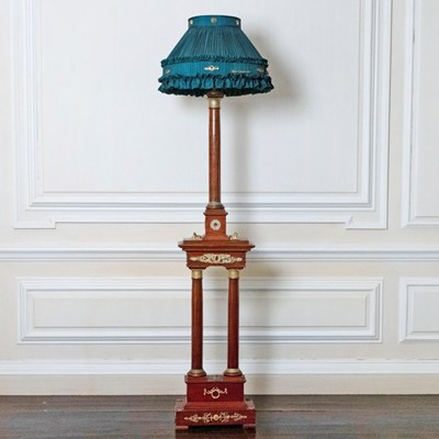 Lot 651 - Empire Style Gilt-Bronze Mounted Mahogany Floor Lamp