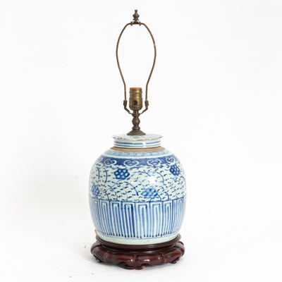 Lot 50 - Chinese Blue & White Ginger Jar