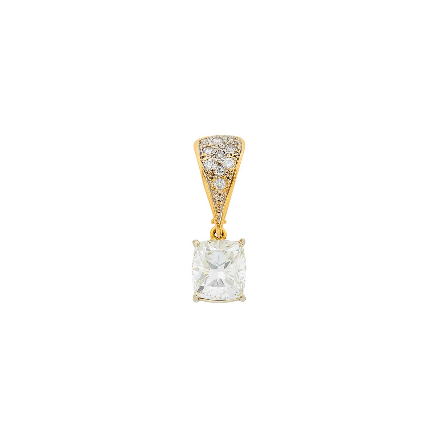 Lot 1114 - Gold and Diamond Enhancer Pendant
