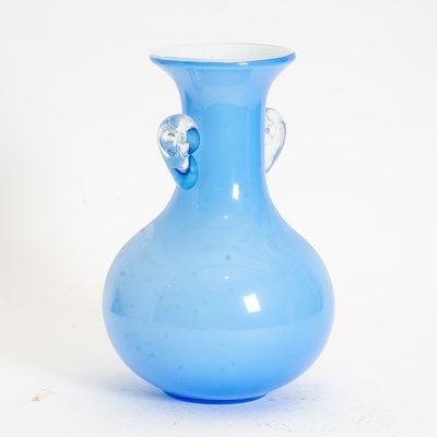 Lot 76 - Blue Opaline Vase