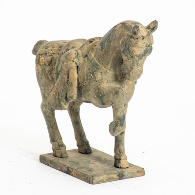 Lot 79 - Painted Cast Iron Horse