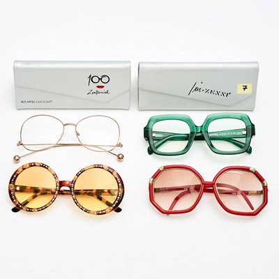 Lot 23 - Group of Four Multicolor Eyeglass Frames