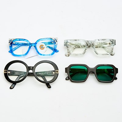 Lot 136 - Group of Four Multicolor and Pattern Eyeglass Frames