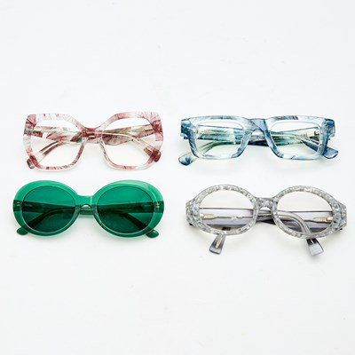 Lot 290 - Group of Four Multicolor and Pattern Eyeglass Frames