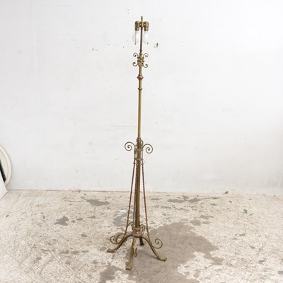 Lot 110 - Aesthetic Style Brass and Copper Floor Lamp