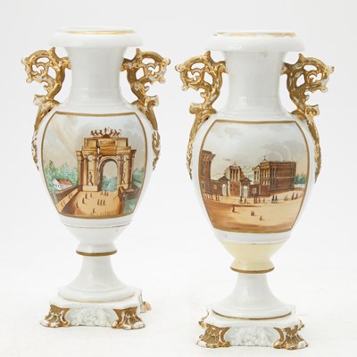 Lot 219 - Pair of Russian Porcelain Vases