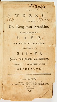 Lot 180 - A Charlestown edition of the Life of Franklin