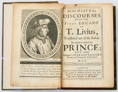 Lot 94 - The second English edition of Machiavelli's Discourses
